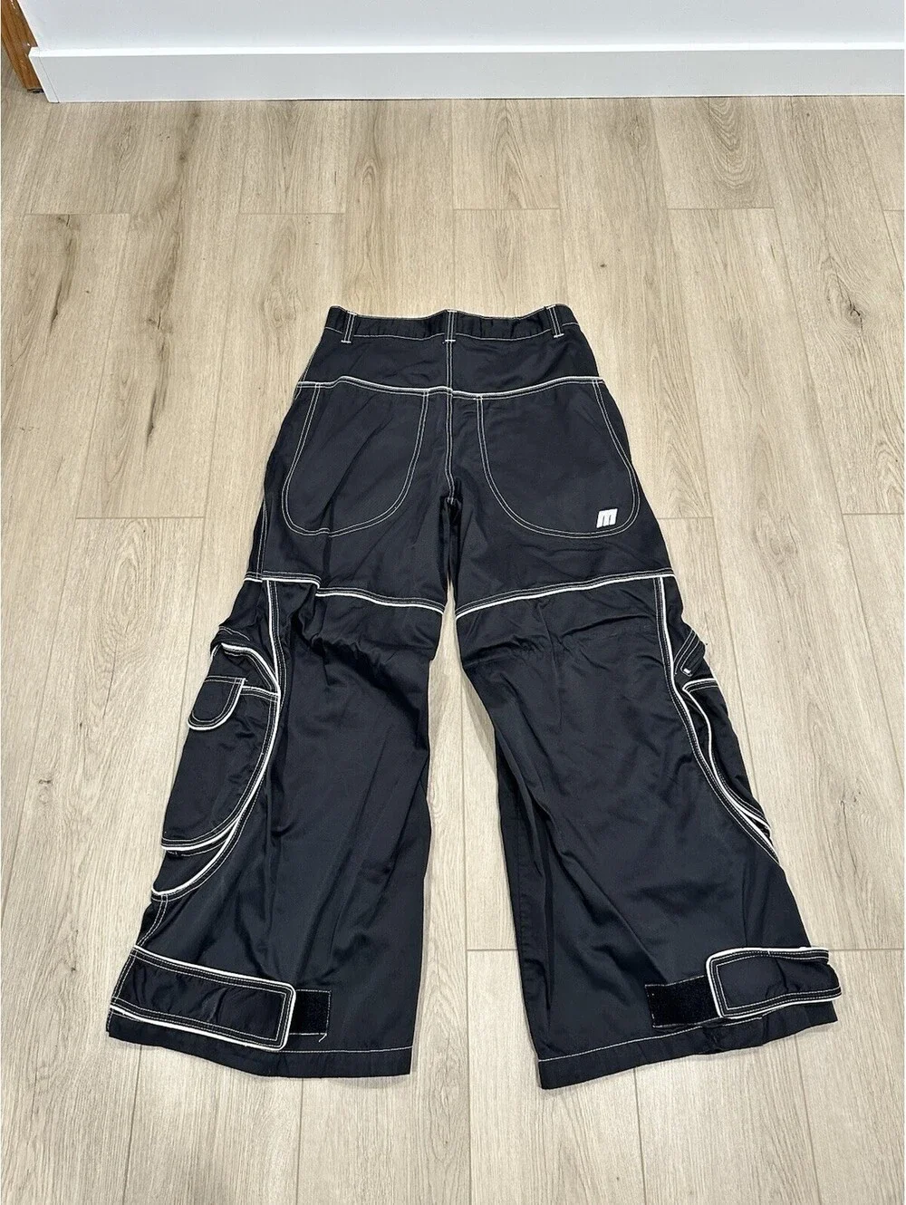 Vintage Macgear Rave Pants 34x31 Cargo Wide Leg Y2K Glow Drum Bass Festival
